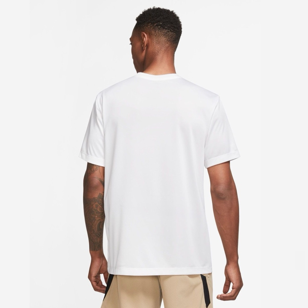 NIKE Swoosh 100% Cotton Sportswear Club Short Sleeve Tee Shirt LARGE White NWT - Picture 4 of 5